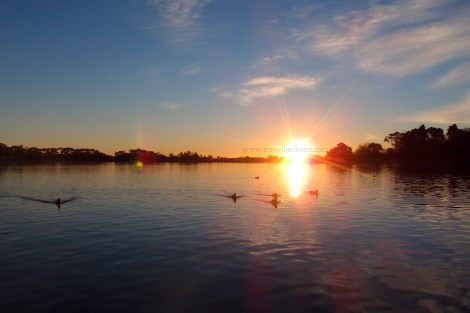 sunset at hamilton lake