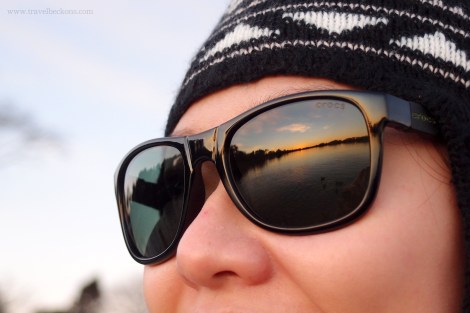 sunset at hamilton lake