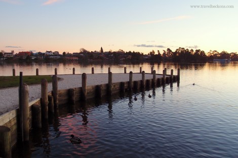 sunset at hamilton lake
